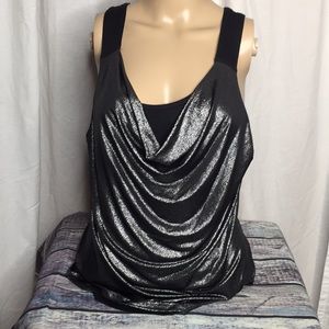 Rock &Republc Black & Silver Tank top size medium